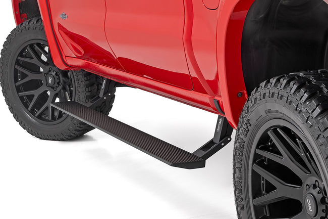 Rough Country Power Running Boards | Dual Electric Motor | Crew Cab | Chevy/GMC 1500/2500HD/3500HD (19-26)