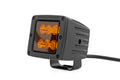 Rough Country 2 Inch LED Light Pods | Spot Beam | Amber Lens | Square - The Suspension Specialists