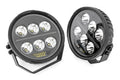 Rough Country Black Series Halo LED Light Pair | White/Amber DRL | 6.5 Inch | Round - The Suspension Specialists