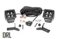 LED Light Kit | Hinge Mount | 2" Black Pair | Amber DRL | Jeep Gladiator JT/Wrangler JL (18-25)