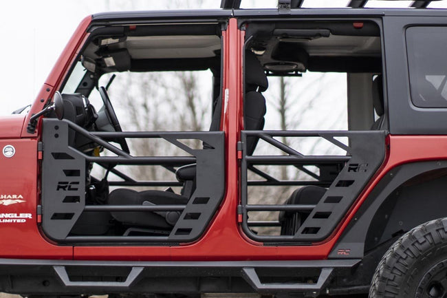 Rough Country Tubular Doors | Front and Rear | Jeep Wrangler JK/Wrangler Unlimited  (07-18)