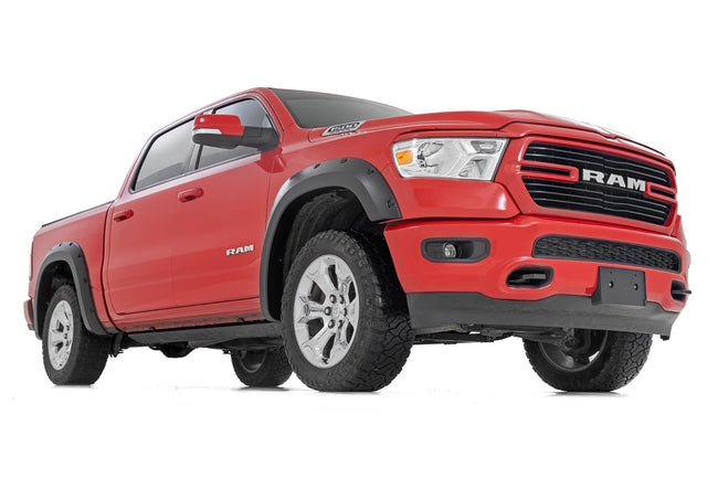 Rough Country Pocket Fender Flares | PXQ Black Metallic | Ram 1500 2WD/4WD (2019-2024)