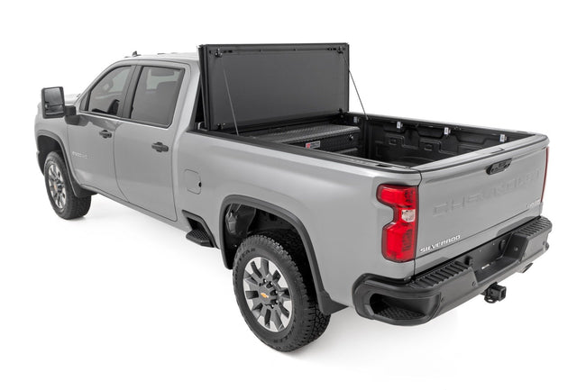 Hard Tri-Fold Flip Up Bed Cover | 6'9" Bed | Chevy/GMC  Silverado/Sierra 2500HD/3500HD (20-25)
