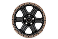 Rough Country 79 Series Wheel | One-Piece | Semi Gloss Black w/Bronze Ring | 18x9 | 6x5.5 | 0mm - The Suspension Specialists