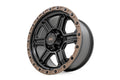 Rough Country 79 Series Wheel | One-Piece | Semi Gloss Black w/Bronze Ring | 18x9 | 5x5.5 | -12mm - The Suspension Specialists