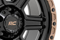 Rough Country 79 Series Wheel | One-Piece | Semi Gloss Black w/Bronze Ring | 17x8.5 | 6x135 | 0mm - The Suspension Specialists