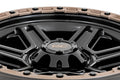 Rough Country 79 Series Wheel | One-Piece | Semi Gloss Black w/Bronze Ring | 17x8.5 | 5x4.5 | 0mm - The Suspension Specialists