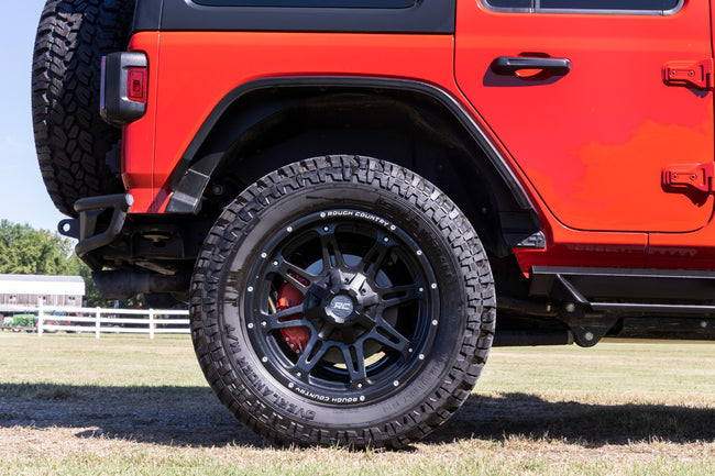 Rough Country Caliper Covers | Rear | Red | Non-Sport | Jeep Wrangler JL (18-25)/Wrangler Unlimited (18-25)