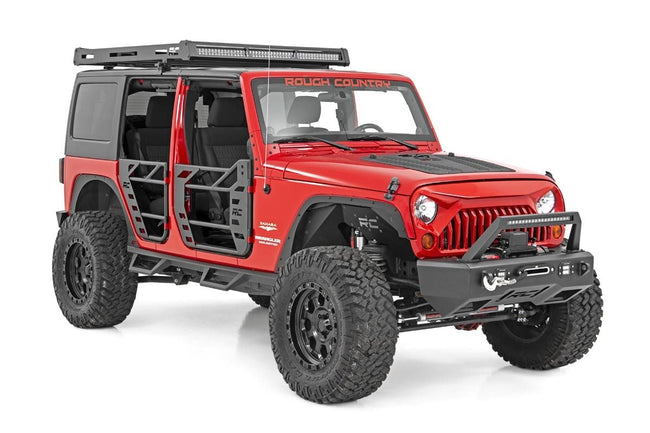 Rough Country Tubular Doors | Front and Rear | Jeep Wrangler JK/Wrangler Unlimited  (07-18)