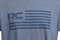 Rough Country T-Shirt | American Flag | Blue | 3XL - The Suspension Specialists