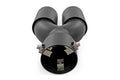 Exhaust Tip | Black | Red RC Logo | 2.5-3 Inch Pipe Single Inlet | Dual Outlet - The Suspension Specialists