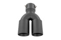 Exhaust Tip | Black | Red RC Logo | 2.5-3 Inch Pipe Single Inlet | Dual Outlet - The Suspension Specialists