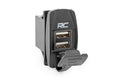 Rough Country USB Switch Insert | 2x1 with Logo | Blue Back Light - The Suspension Specialists