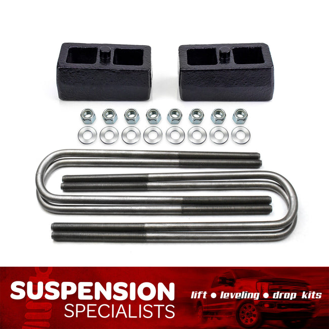 1.5" Rear Lift Kit For 2011-2018 Ford F350 Super Duty 4X4 Blocks w/ U-bolts