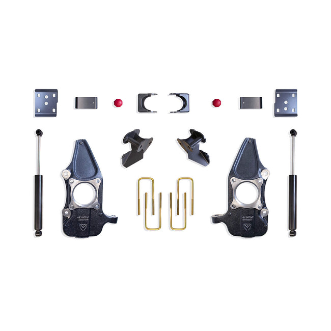 2"/4" Drop Spindle Lowering Kit For 2009-2014 Ford F150 w/ Flip Kit, Shocks