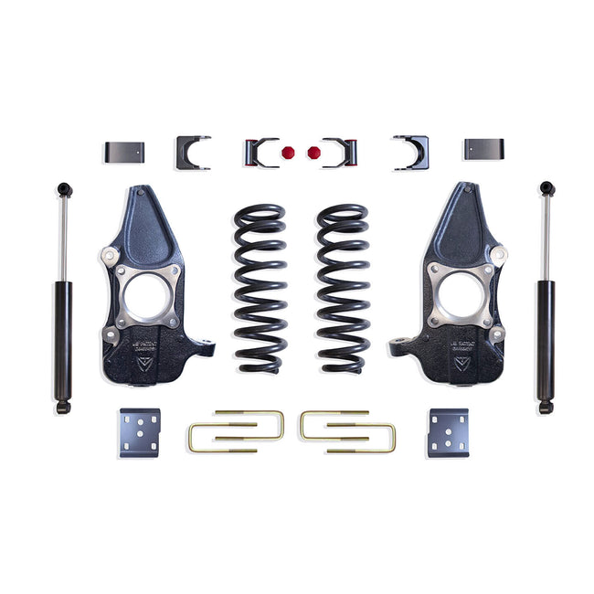 3"/5" Drop Spindle Lowering Kit For 2009-2014 Ford F150 w/ Flip Kit, Shocks