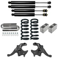 3" Full Drop Lowering Kit w/ Shocks Spindle Springs For 1982-2004 Chevy S10 4CYL