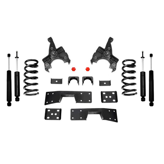 4"/6" Drop Lowering Kit w Shocks For 1992-1998 Chevy Silverado GMC Sierra V8 2WD