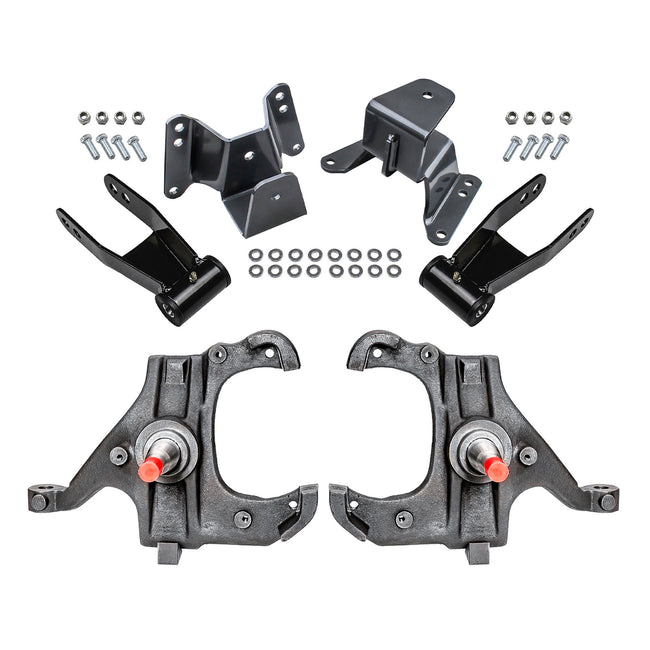 2.5"/4" Drop Lowering Kit For 1973-1987 Chevy C10 2WD with 1" Brake Rotor