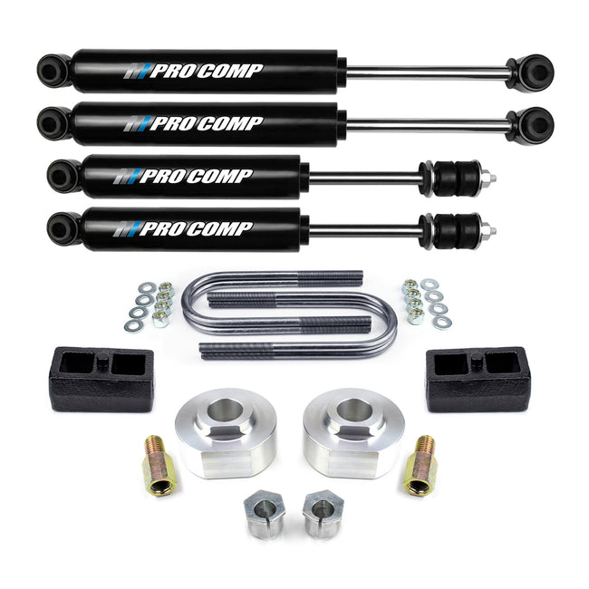 2" Full Lift Kit For 1999-2010 Ford F250 F350 2WD Pro Comp Shocks Camber Kit