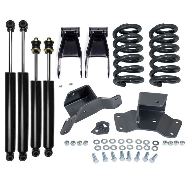 2"/4" Drop Lowering Kit w/ Shocks For 1988-1998 GMC Sierra 2WD V6 6' Short Bed