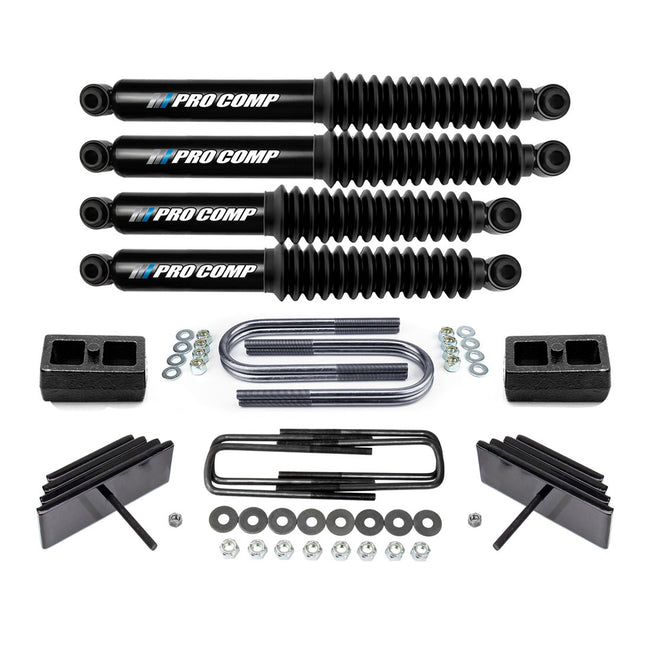 2" Full Lift Kit w Blocks + Pro Comp Shocks For 2000-2005 Ford Excursion 4X4