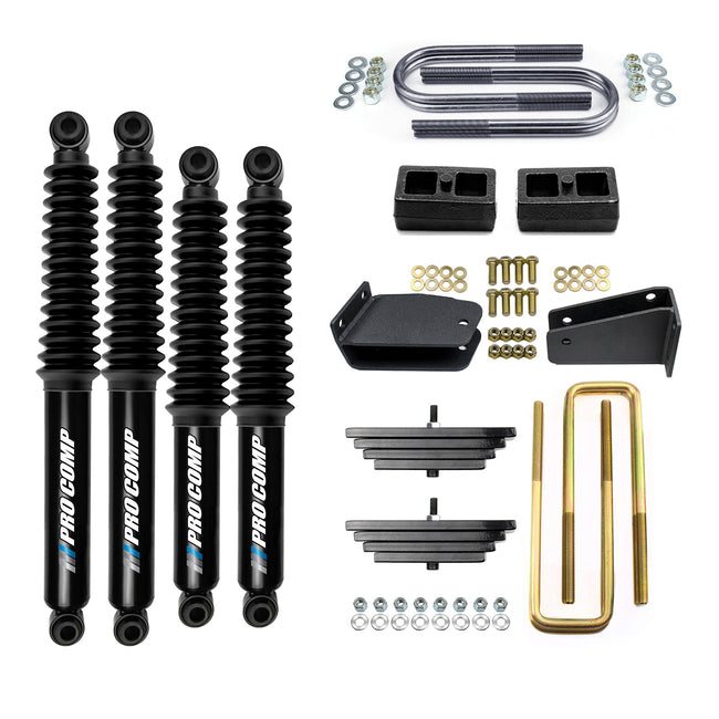 2" Full Lift Leveling Kit w/ ProComp Shocks For 1986-1998 Ford F250 4X4