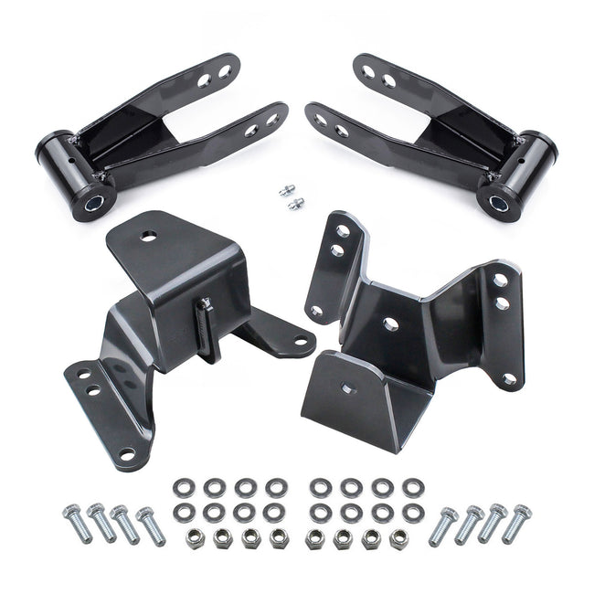For 1973-1987 Chevy GMC C10 Long Box 2WD 4" Drop Lowering Kit Shackles, Hangers