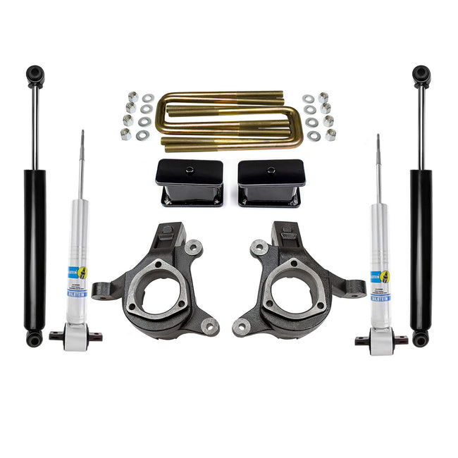4.5" Front 3" Rear Lift Block Kit For 2007-2013 Chevy Silverado GMC Sierra 2WD