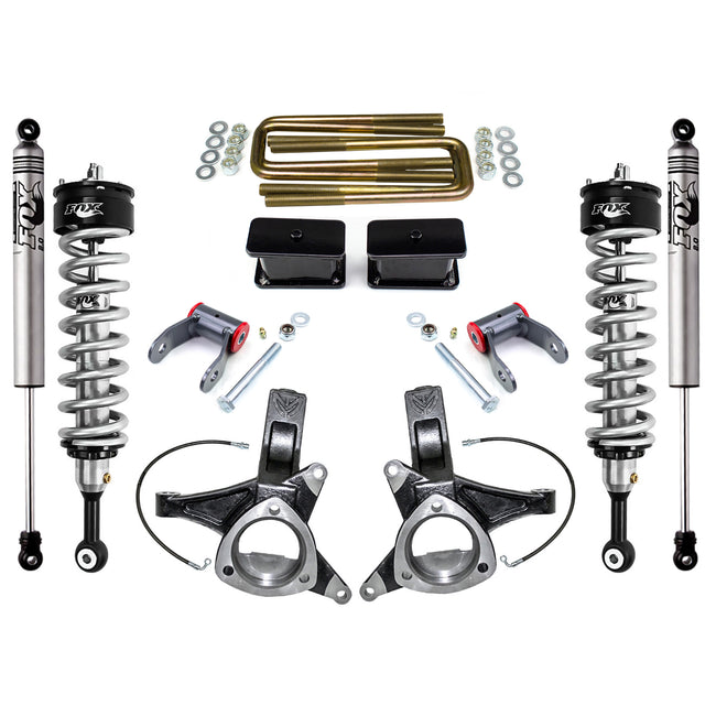 7" Front 4" Rear Lift Kit w/ Fox Shocks For 2016-2018 Chevy Silverado GMC Sierra