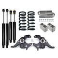 4" Full Drop Lowering Kit For 1982-2004 Chevy S10 V6 2WD w/ Spindles and Shocks