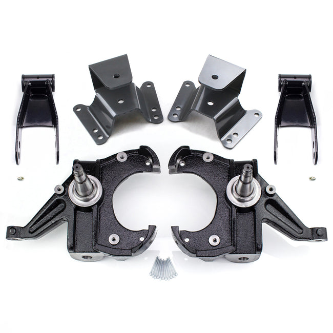 Fits 1973-1987 Chevy GMC C10 2WD 1" Rotor 2.5"- 4" Drop Lowering Spindle Kit
