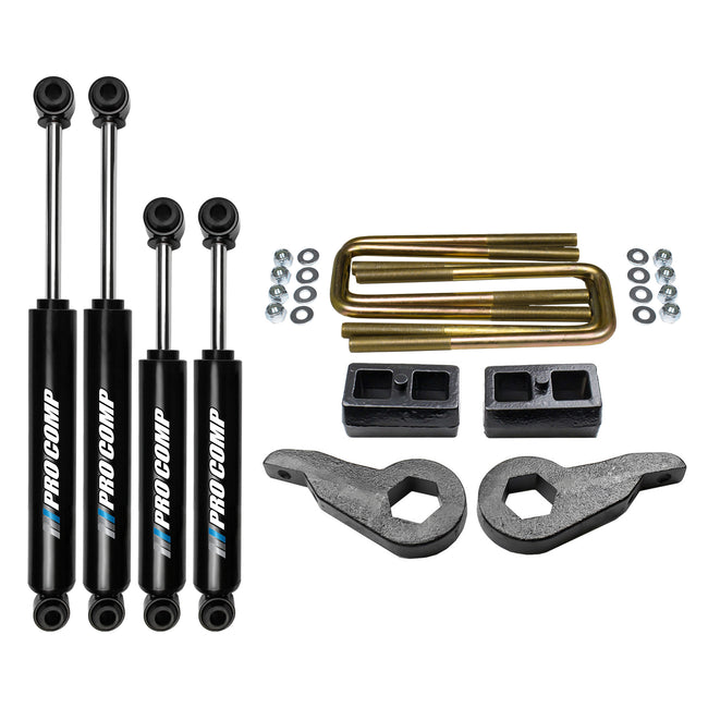 For 1988-1998 Chevy Silverado GMC Sierra 4X4 3" Lift Kit w/ Pro Comp Shocks