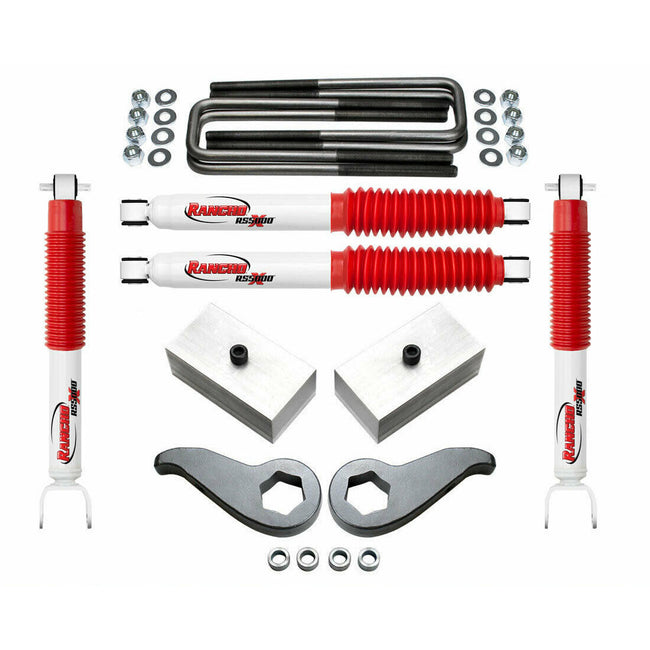 3"/1.5" Lift Kit For 2011-2019 Chevy Silverado Sierra 2500HD w/ Rancho Shocks