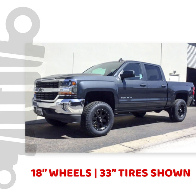 5"/2" Lift Kit For 2016-2018 GMC Sierra 1500 6LUG 2WD w/ Shocks