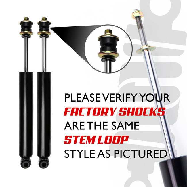 For 1973-1979 Ford F100 2WD 4" Rear Drop Lowering Kit w Hanger Shackle + Shocks