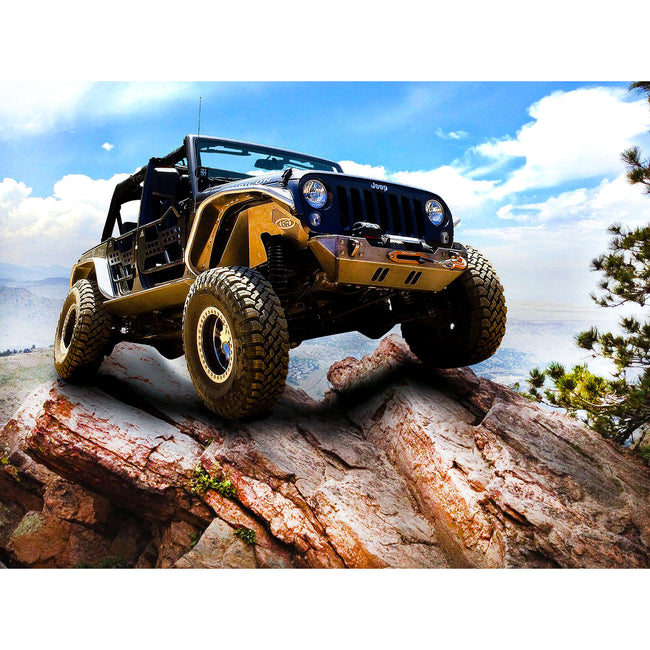 MaxTrac Front Caster Correction Drop Brackets Kit 2007-2017 JEEP WRANGLER JK