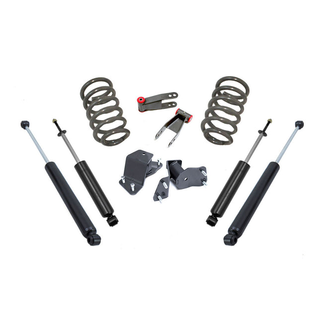 For 1988-1998 Chevy Silverado GMC Sierra V6 2WD 2"/4" Drop Lowering Kit w/Shocks