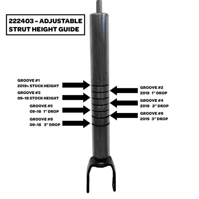 3" Front Drop Lowering Kit For 2019-2024 Dodge Ram 1500