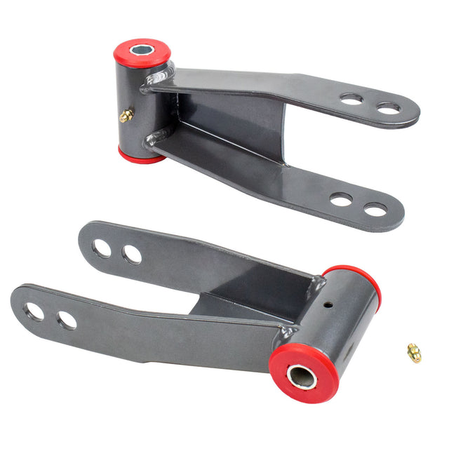 2" Rear Drop Lowering Shackle Kit For 2019-2024 Chevy Silverado GMC Sierra 1500