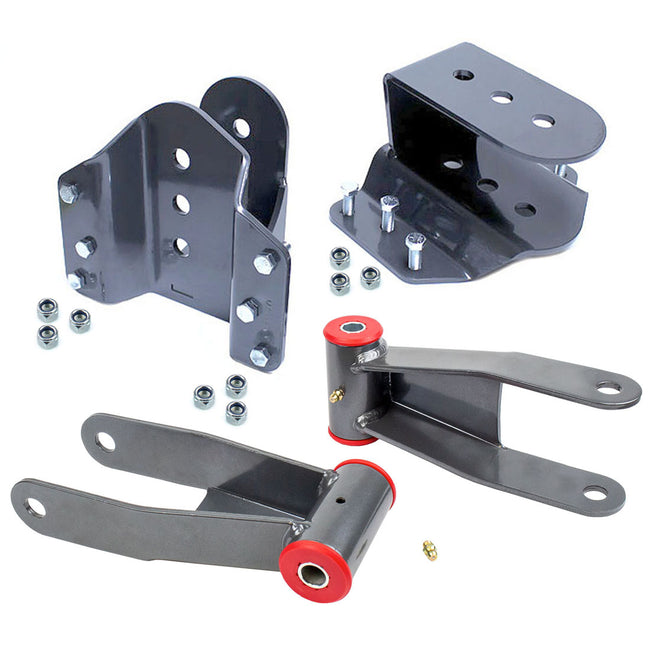 3-5" Rear Drop Lowering Kit For 1999-2007 Ford F250 Hangers and Shackles