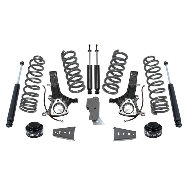 7"/4.5" Maxtrac Lift Kit Fits 2009-2018 Dodge Ram 1500 2WD 4.7L V8 w/ Shocks