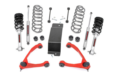 3.5 Inch Lift Kit | N3 Struts | Forged UCAs RED | Chevy/GMC SUV 1500 (07-20)