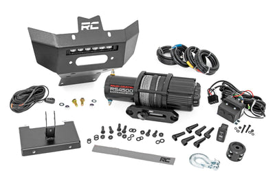 Rough Country Winch Bumper | 4500-Lb Winch | Black Series LED | 6" Light | Can-Am Renegade 1000/Renegade 500 - The Suspension Specialists