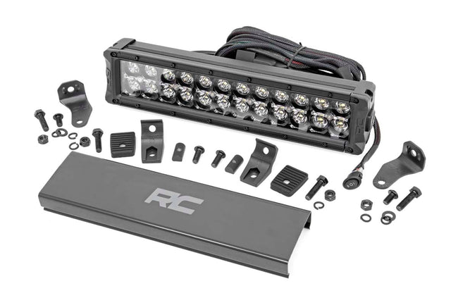 Rough Country 12 Inch Black Series LED Light Bar | Dual Row | White DRL - The Suspension Specialists