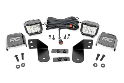 LED Light | RR Cage Mount | 2" Chrome Pair | Wide Angle | Polaris Ranger 1000/Ranger XP 900/1000 - The Suspension Specialists