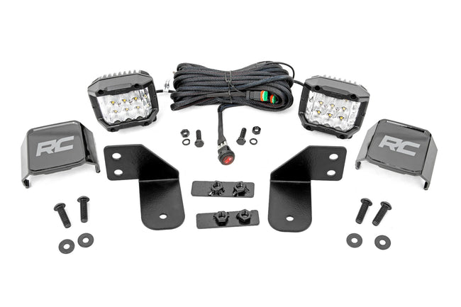 LED Light | RR Cage Mount | 2" Chrome Pair | Wide Angle | Polaris Ranger 1000/Ranger XP 900/1000 - The Suspension Specialists