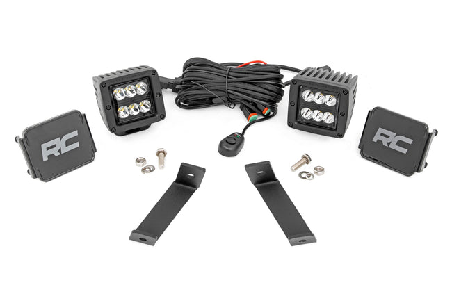 LED Light Kit | Ditch Mount | 2" Black Pair | Spot | Jeep Cherokee KL (14-21)