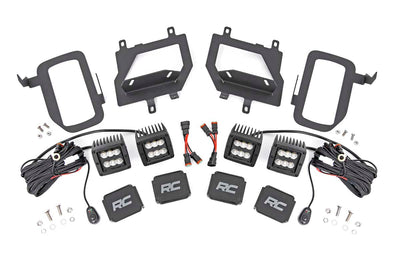 LED Light Kit | Fog Mount | Dual 2" Black Pairs | Flood | Ford F-150 (15-17) - The Suspension Specialists