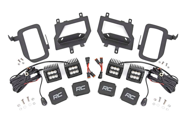 LED Light Kit | Fog Mount | Dual 2" Black Pairs | Flood | Ford F-150 (15-17) - The Suspension Specialists